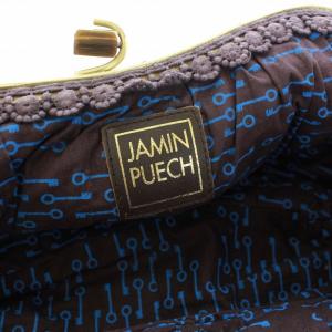 JAMIN PUECH ハンドバッグ がま口 総柄 刺繍 マルチ