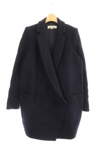 チェスターコート ロング ウール 38 ブラック