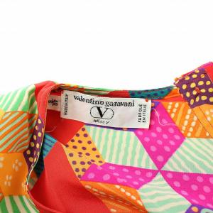 VALENTINO GARAVANI セットアップ カットソー タイトスカート シルク 半袖 L マルチカラー