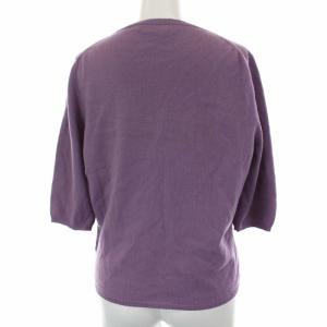 PRADA 五分袖カシミヤニットセーター 44 パープル