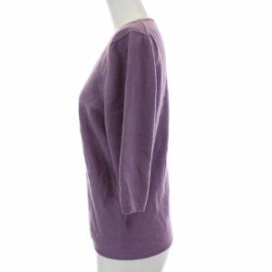 PRADA 五分袖カシミヤニットセーター 44 パープル