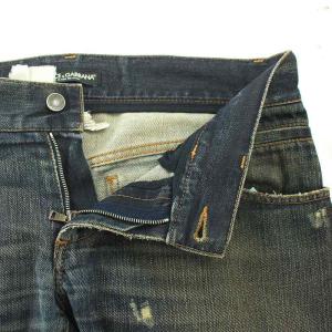 DOLCE&GABBANA デニムパンツ ジーンズ ダメージ加工 48 ネイビー