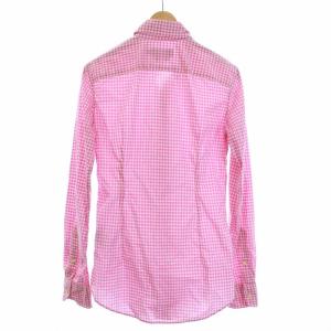 RALPH LAUREN CUSTOM FIT シャツ 長袖 ギンガムチェック 0 XS ピンク ホワイト