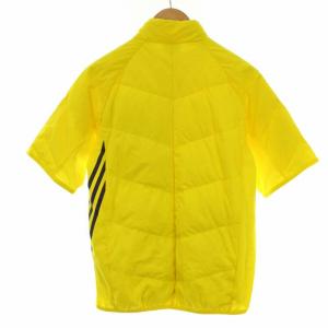 adidas N54006 ダウンジャケット 半袖 ロゴ スポーツ M イエロー