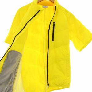 adidas N54006 ダウンジャケット 半袖 ロゴ スポーツ M イエロー