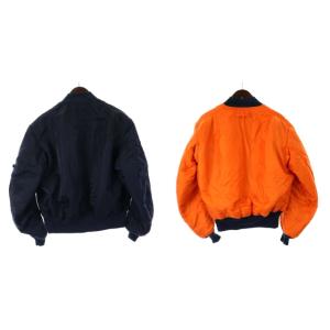 ALPHA INDUSTRIES 米国製 ブルゾン リバーシブル L ネイビー オレンジ