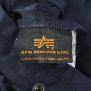 ALPHA INDUSTRIES 米国製 ブルゾン リバーシブル L ネイビー オレンジ