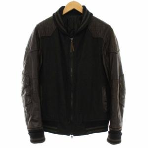 UNITED ARROWS ラムレザースタジャン チャコールグレー