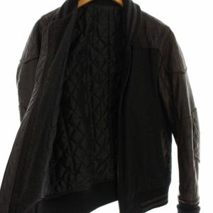 UNITED ARROWS ラムレザースタジャン チャコールグレー