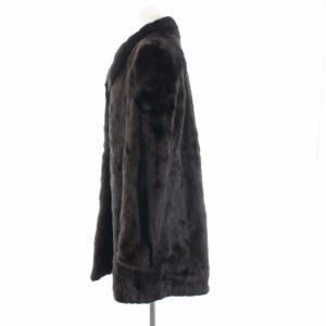SAGA MINK ミンクコート ハーフ 銀サガ 15 XXL 茶