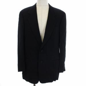 GIORGIO ARMANI スーツ セットアップ テーラードジャケット 総裏地 2B シングル パンツ ストライプ ブラック