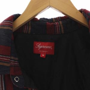 Supreme 18 17AW Independent Quilted Flannel Shirt M レッド系