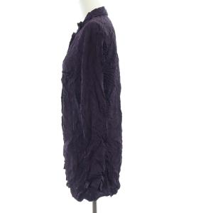 ISSEY MIYAKE シワ加工長袖シャツ L パープル