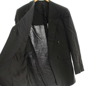 ARMANI COLLEZIONI スーツ セットアップ ダブル ジャケット パンツ 48 ブラック