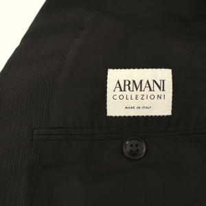 ARMANI COLLEZIONI スーツ セットアップ ダブル ジャケット パンツ 48 ブラック