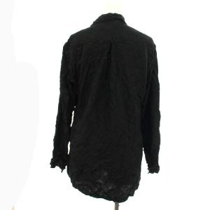 ISSEY MIYAKE シワ加工長袖シャツ L ブラック
