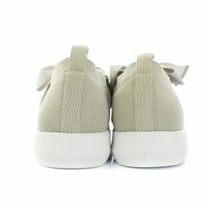 TO BE CHIC リュバンニットスニーカー シューズ リボン L グレー