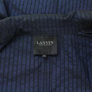 LANVIN テーラードジャケット ストライプ 38 ネイビー