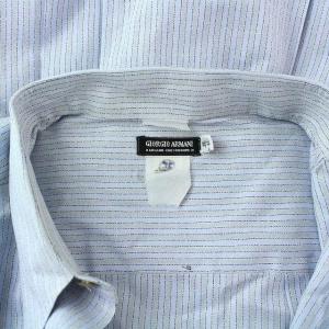 GIORGIO ARMANI ストライプシャツ 41 ブルー