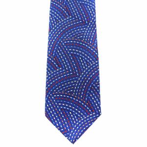 Salvatore Ferragamo シルク総柄ネクタイ ブルー