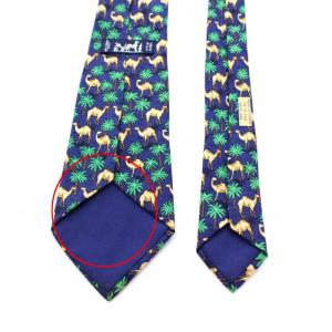 CHANEL 総柄 ネクタイ アニマル ラクダ フランス製 シルク ネイビー ベージュ