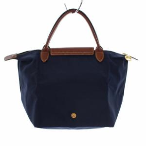 Longchamp ル・プリアージュ トートバッグ ハンドバッグ ナイロン レザー切替 ネイビー