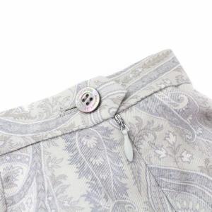 Aquascutum スカート ペイズリー柄 ウール シルク混 9 グレー