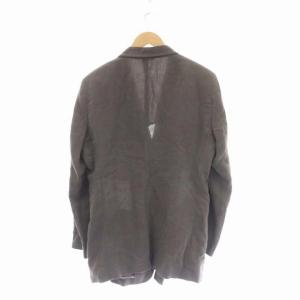 GIORGIO ARMANI テーラードジャケット シングル 3B 背抜き 52 ブラウン