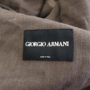 GIORGIO ARMANI テーラードジャケット シングル 3B 背抜き 52 ブラウン
