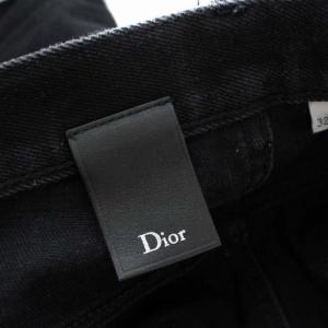 DIOR HOMME サイドジップアップデニムパンツ ブラック