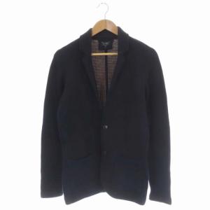 AJ ニットジャケット シングル 2B ノーベント XS ネイビー