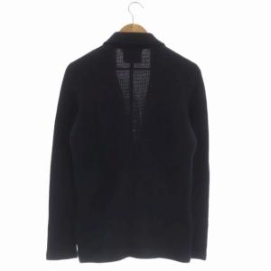 ARMANI JEANS AJ ニットジャケット シングル 2B ノーベント XS ネイビー