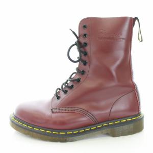 Dr.Martens 1490 10ホール ブーツ レースアップ レザー UK6 ボルドー レッド 
