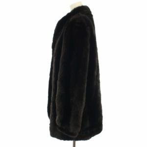SAGA MINK ミンクファー コート ジャケット スタンドカラー ミドル ミディアム 11 ブラック