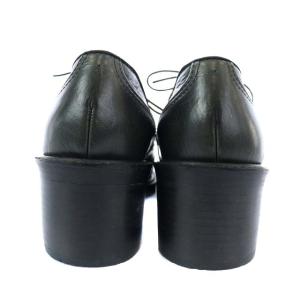 MIHARA YASUHIRO ウイングチップシューズ レザー チャンキーヒール レースアップ 24cm カーキ