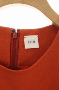 ELIN ノースリーブワンピース ロング タイト 38 オレンジ