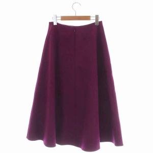 TO BE CHIC 18AW フレアスカート ロング 40 パープル