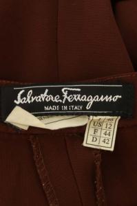 Salvatore Ferragamo ワイドパンツ バギー I46 ブラウン