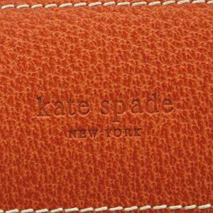 kate spade new york トートバッグ 花柄 レザー オレンジ