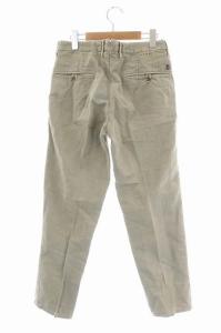 INCOTEX パンツ テーパード ボタンフライ カーキ