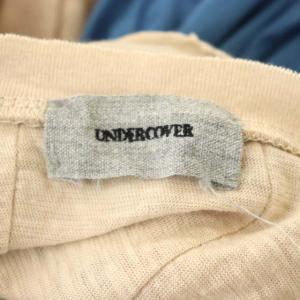 UNDERCOVER ワンピース ミニ ノースリーブ 切替 ギャザー プリント 1 ベージュ レッド ブルー