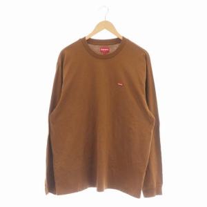 Supreme 16AW Small Box Pique Crewneck 長袖Tシャツ L ブラウン