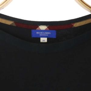 BLUE LABEL CRESTBRIDGE カットソー 長袖 ボートネック 38 ネイビー