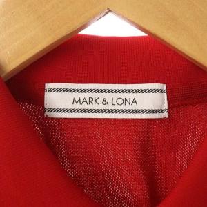 MARK&LONA 長袖ワッペンポロシャツ M レッド