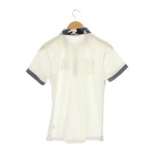 MARK&LONA ポロシャツ 半袖 ワッペン 襟切替 M ホワイト