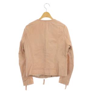 Diagram GRACE CONTINENTAL ライダースジャケット ジップアップ ラムレザー 36 ピンク