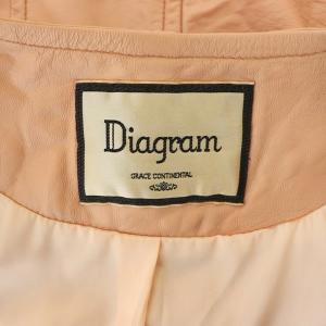 Diagram GRACE CONTINENTAL ライダースジャケット ジップアップ ラムレザー 36 ピンク
