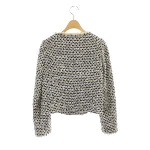 Grace Class ツイードノーカラージャケット 36 ベージュ