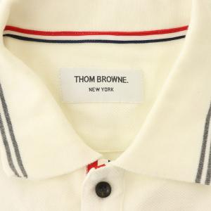 THOM BROWNE ポロシャツ 半袖 ライン 1 白