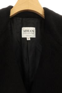 ARMANI COLLEZIONI ロングコート チェスター アルパカ 42 黒